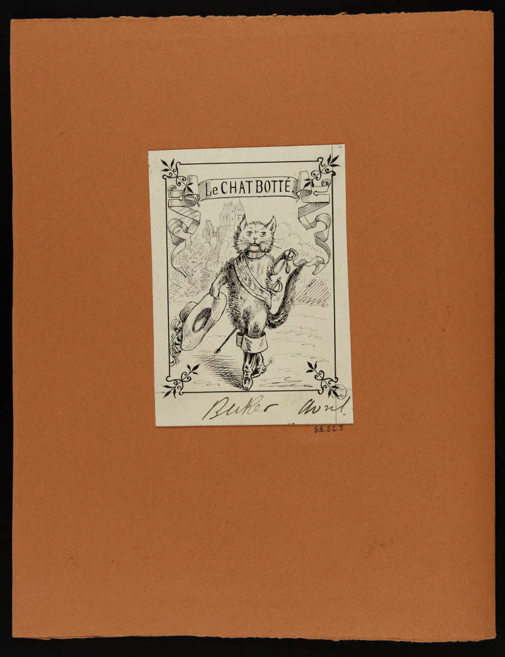 Becker partie d'un ensemble de dessins Le CHAT BOTTE. 1901 1958.52.5 Photo