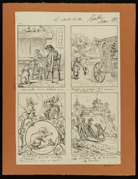 Becker partie d'un ensemble de dessins Le chat botté. 1901 1958.52.6 Photo