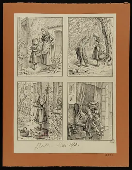 Becker partie d'un ensemble de dessins Le petit chaperon rouge 1901 1958.52.8  Photo