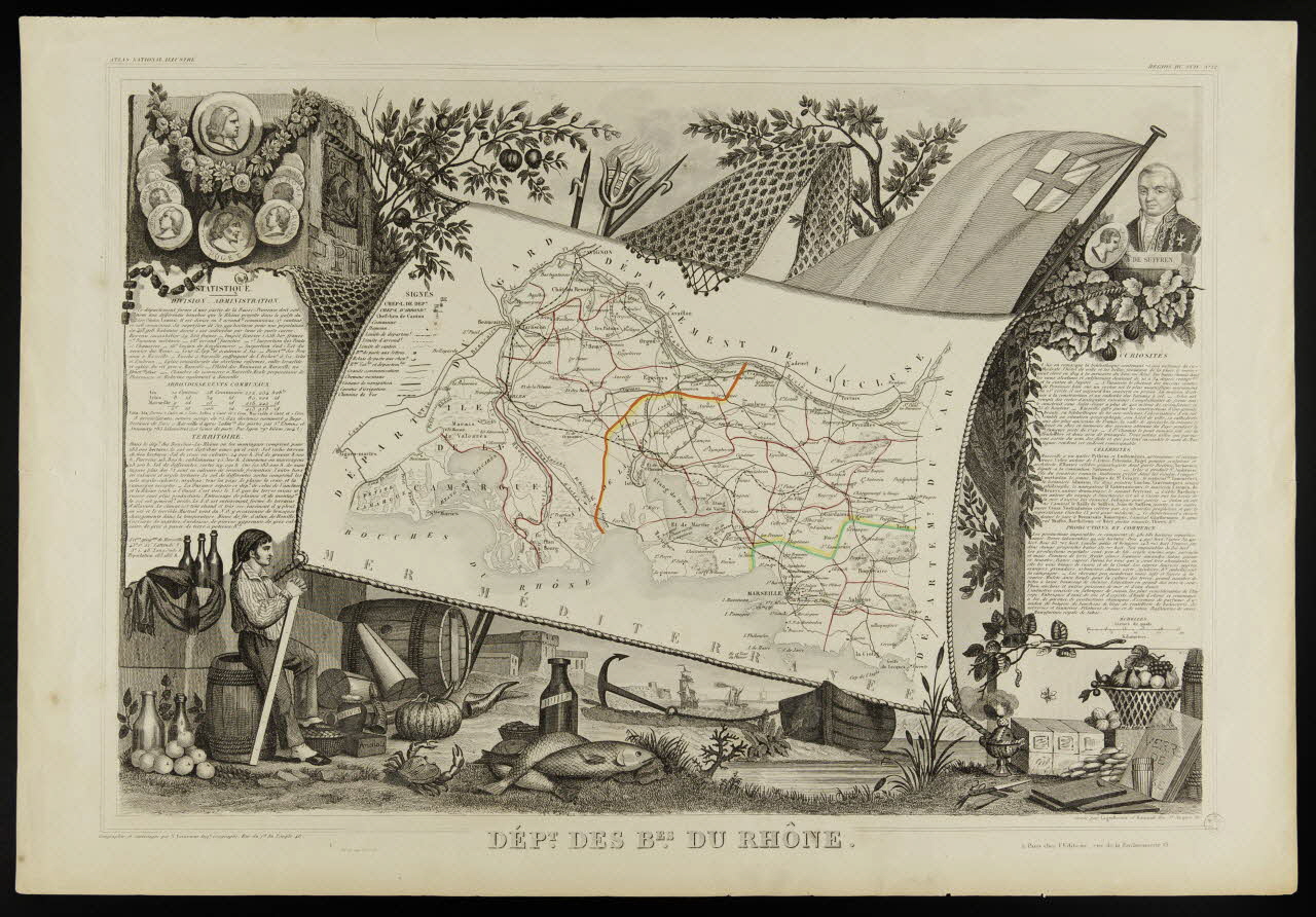 estampe DEPT. DES BES. DU RHÔNE. 1959.114.10 Photo