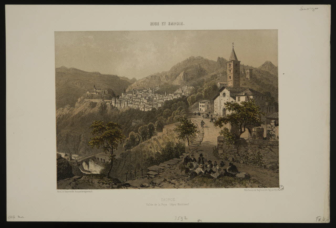 estampe NICE ET SAVOIE.  SAORGE.  Vallée de la Roya. (Alpes-Maritimes) 1959.114.12 Photo
