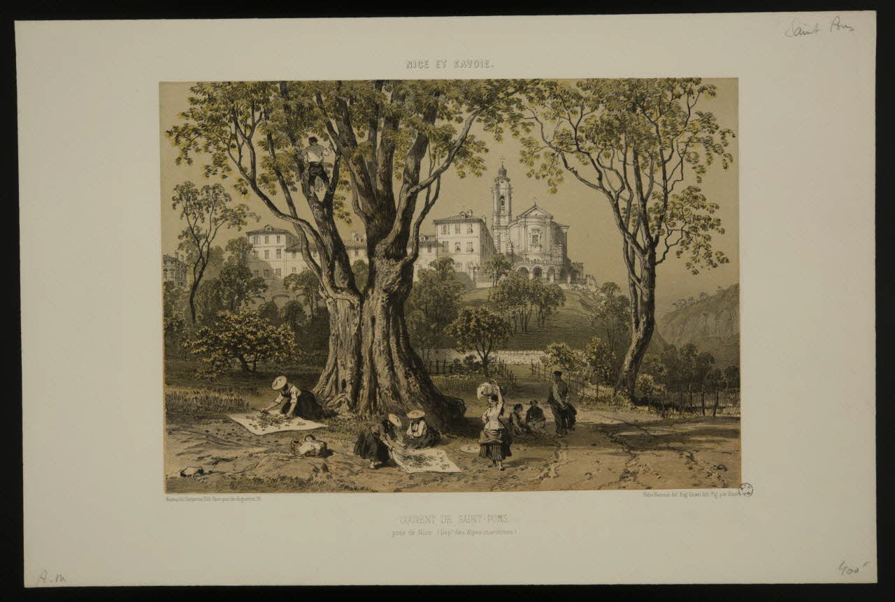 estampe NICE ET SAVOIE.  COUVENT DE SAINT-PONS,  près de Nice. (Dépt. des Alpes Maritimes) 1959.114.14 Photo