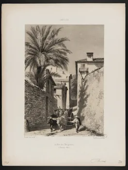 estampe L'ARTISTE.  La Rue des Religieuses  à Fleurus. (Var.) 1959.114.30 Photo