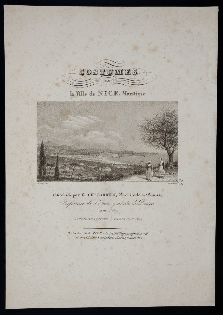 Charles Barberi ; Emilien Desmaisons ; Villain élément d'ensemble COSTUMES  DE  la Ville de NICE. Maritime. 1831 1959.114.4 Photo