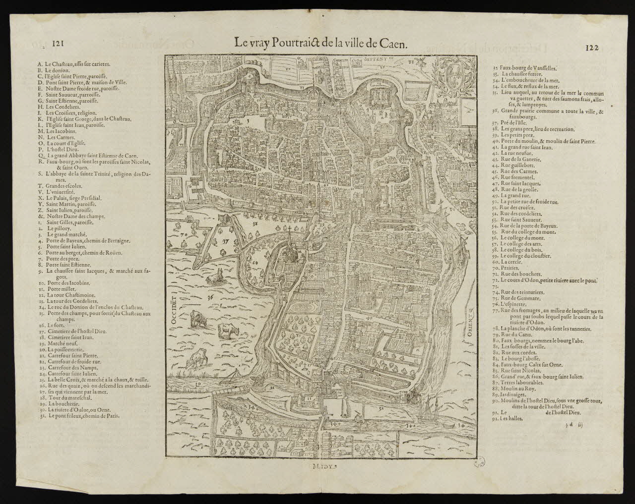 estampe Le vray pourtraict de la ville de Caen. 1959.115.11 Photo