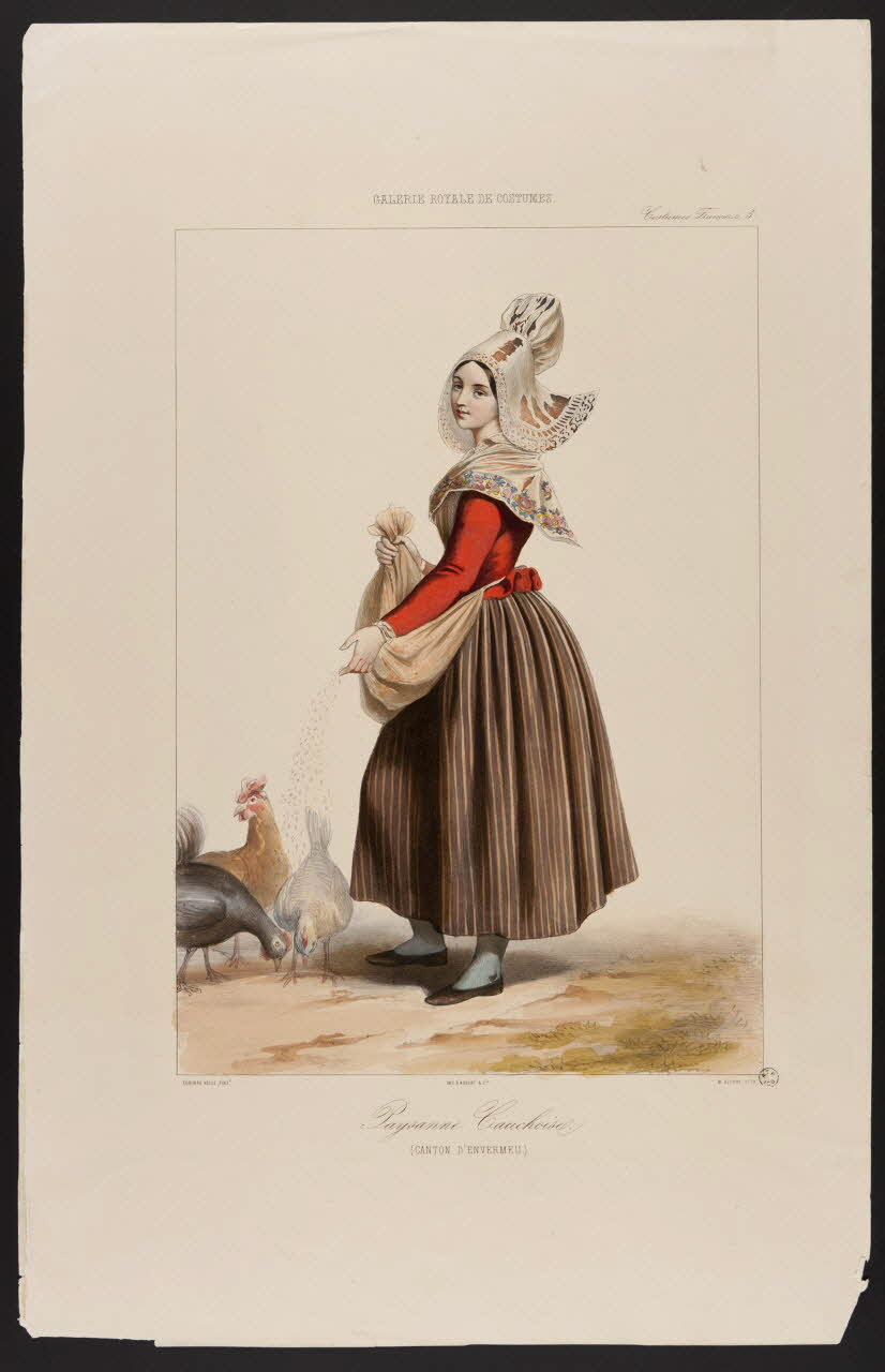 estampe Paysanne Cauchoise  (CANTON D'ENVERMEU.) 1959.115.19 Photo
