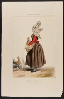 estampe Paysanne Cauchoise  (CANTON D'ENVERMEU.) 1959.115.19  Photo