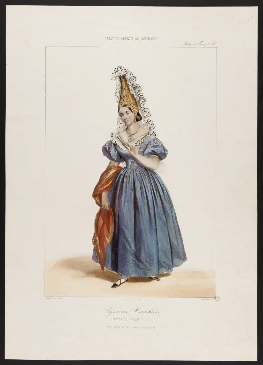 estampe Paysanne Cauchoise  (CANTON DE BACQUEVILLE.) 1959.115.20 Photo