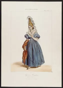 estampe Paysanne Cauchoise  (CANTON DE BACQUEVILLE.) 1959.115.20  Photo