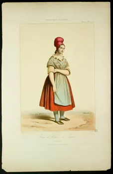 estampe GALERIE ROYALE DE COSTUMES.  Femme de Pêcheur du Tréport.  (NORMANDIE.) 1959.115.23  Photo