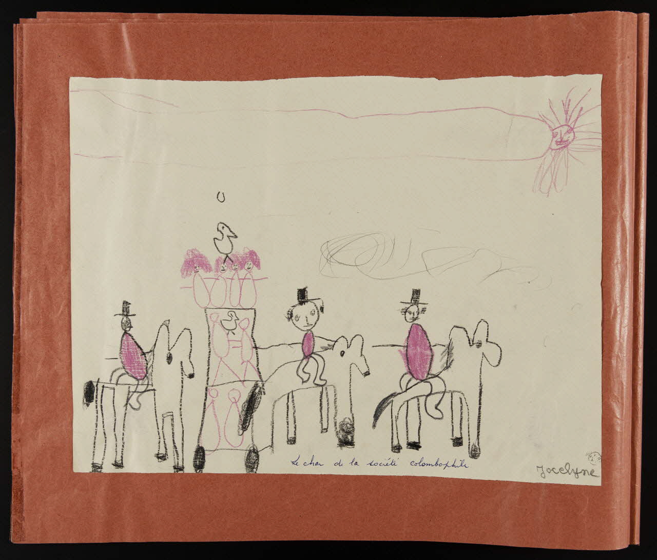 dessin Le char de la société colombophile 1959.126.11 Photo