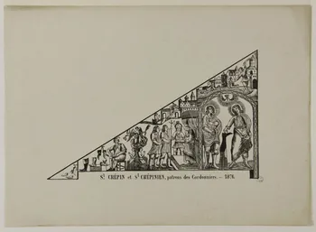 blason de corporation St. CREPIN et St CREPINIEN, patrons des Cordonniers. - 1876 1959.127.15 Photo