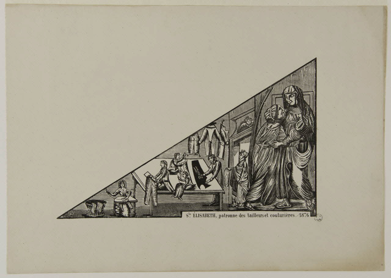 blason de corporation Ste. ELISABETH, patronne des tailleurs et couturières. -  1876 1959.127.17 Photo