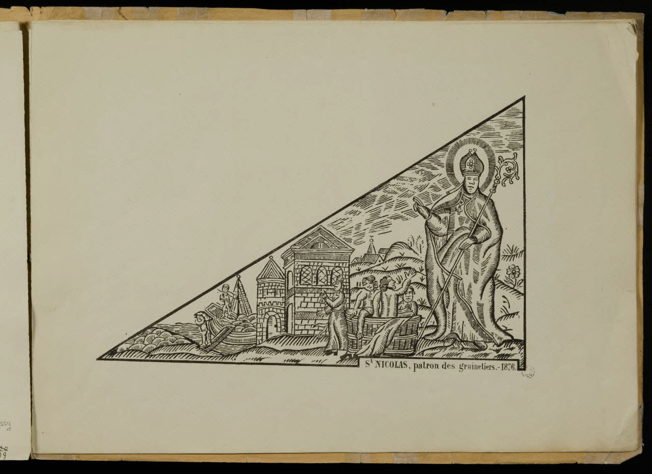 blason de corporation St NICOLAS, patron des grainetiers. - 1876. 1959.127.20 Photo