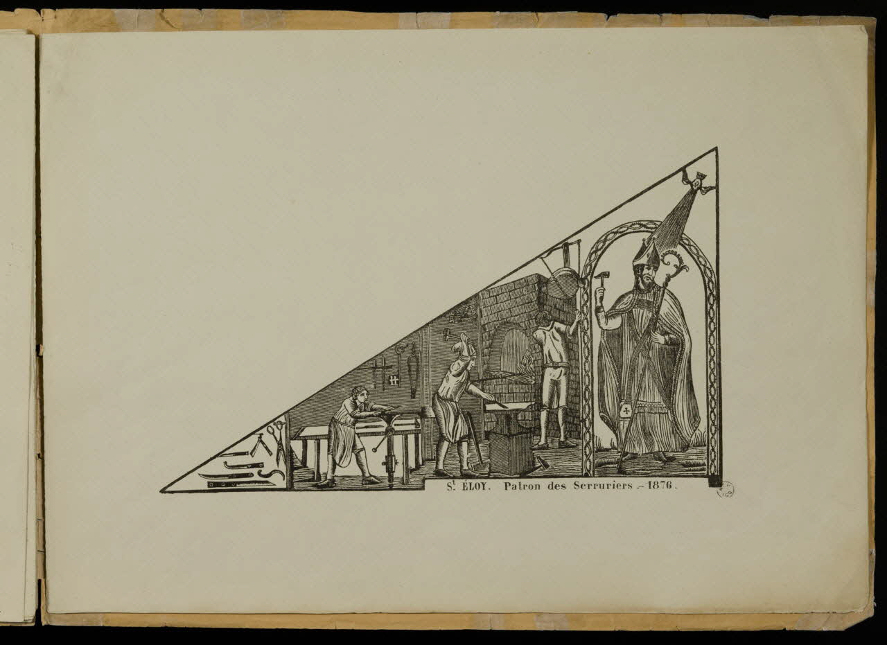 blason de corporation St. ELOY. Patron des Serruriers. - 1876. 1959.127.23 Photo