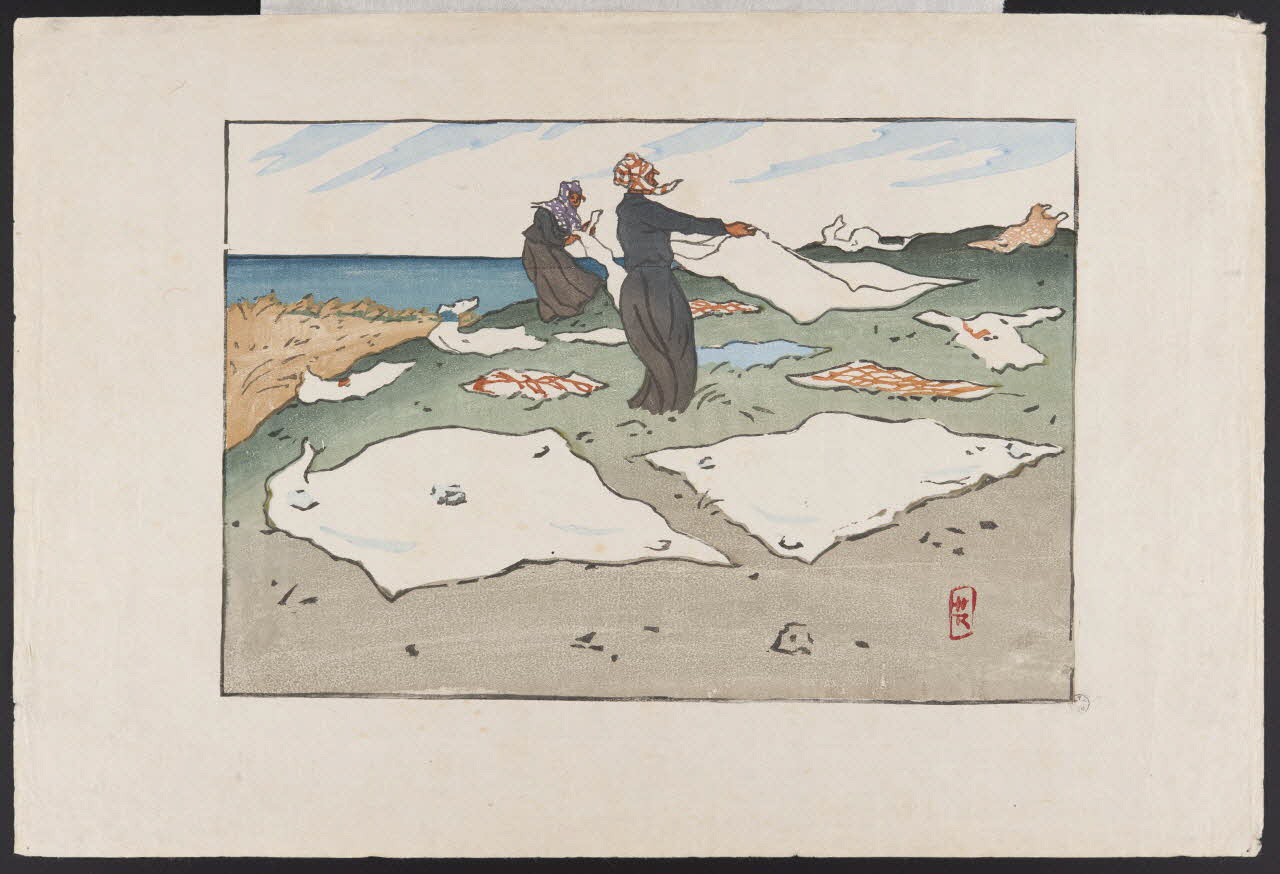 estampe Lavandières étendant leur linge 1959.143.1 Photo