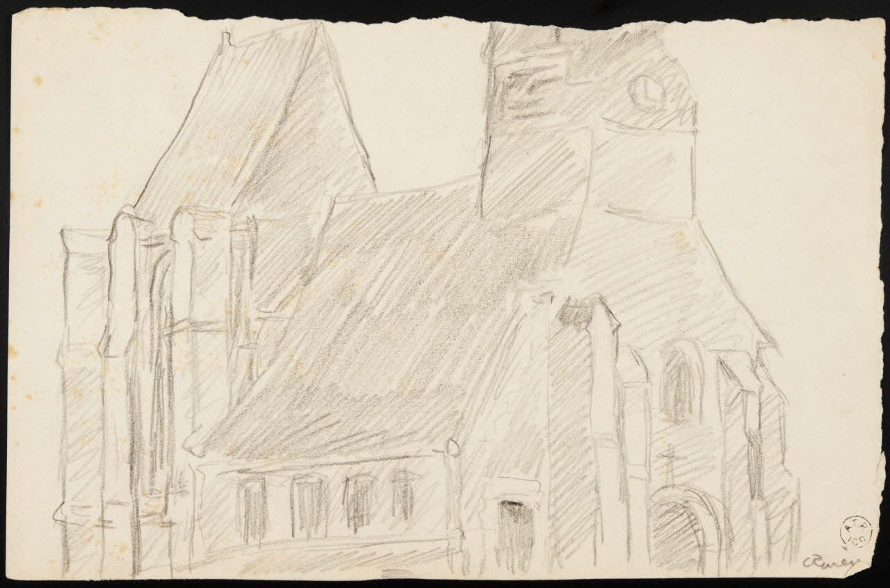 Georges Henri Rivière dessin Eglise de Vaux Le Frestoy-Vaux 1914-1918 1959.143.10 Photo