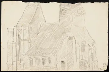 Georges Henri Rivière dessin Eglise de Vaux Le Frestoy-Vaux 1914-1918 1959.143.10  Photo
