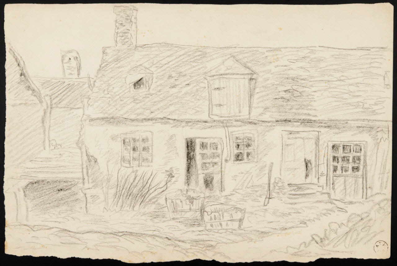 Georges Henri Rivière dessin Figure la maison de la cousine "Gustine" Le Frestoy-Vaux 1918 1959.143.11 Photo