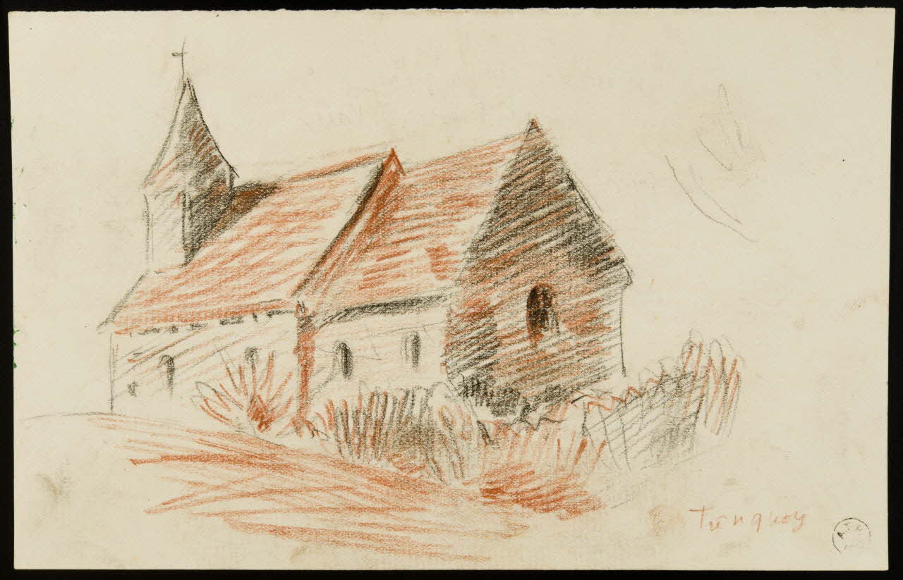 Georges Henri Rivière dessin Eglise du Tronquoy (Oise) Le Tronquoy 1918 1959.143.13 Photo