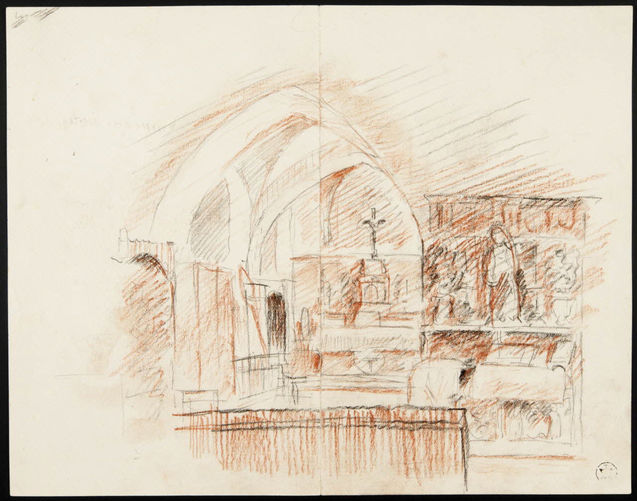 dessin l'église du Tronquoy 1959.143.15 Photo
