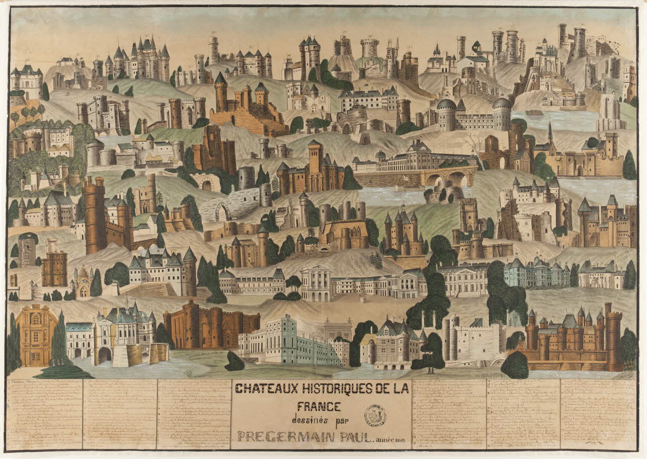 estampe CHATEAUX HISTORIQUES DE LA  FRANCE 1959.76.15 Photo