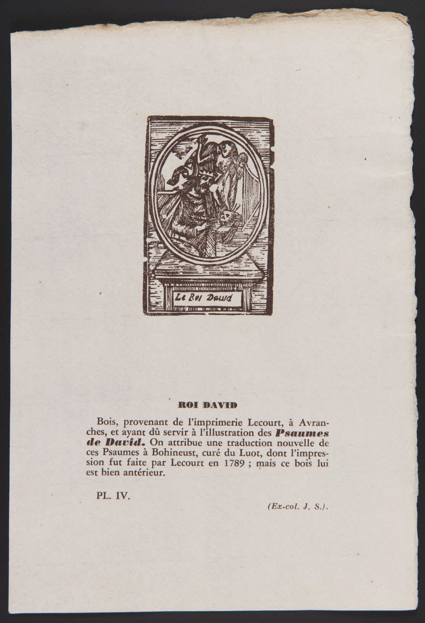 estampe ROI DAVID 1960.106.4 Photo