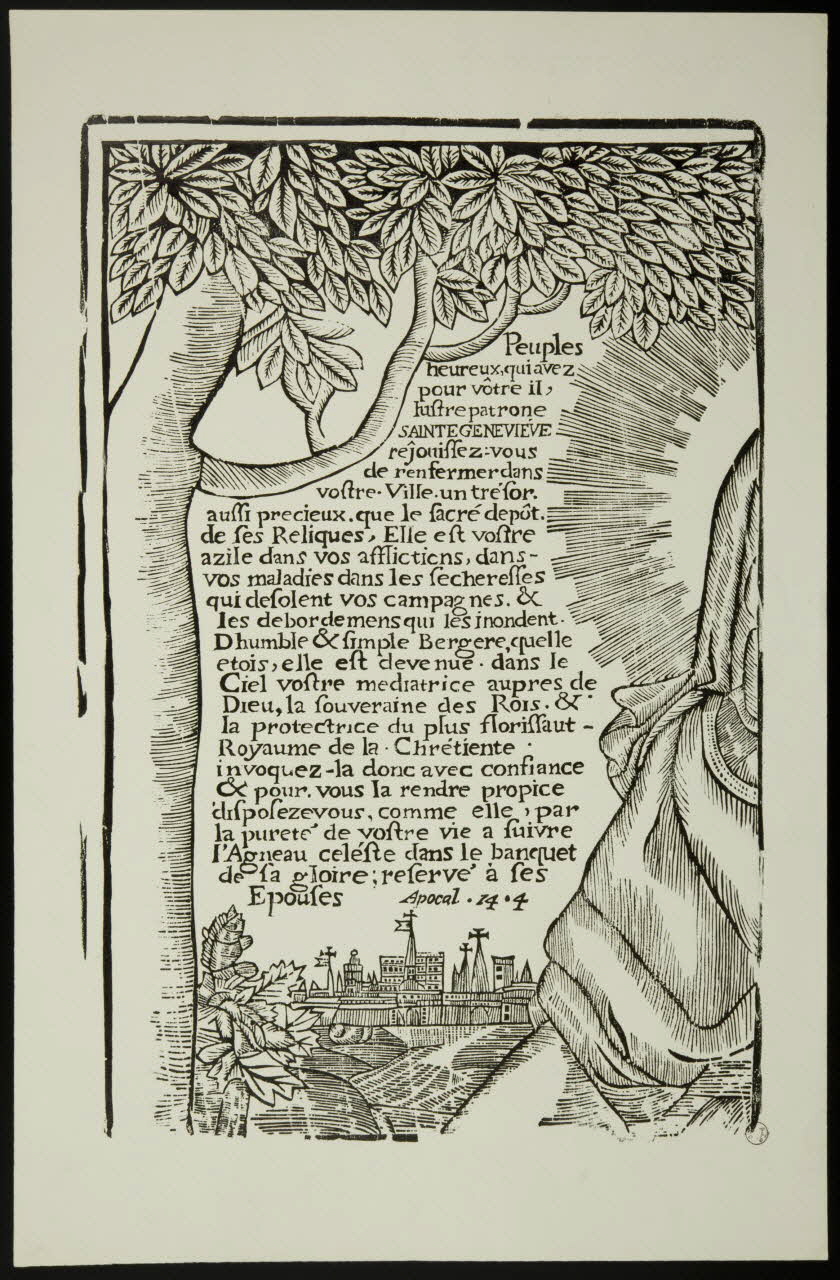 estampe Sainte Geneviève 1960.11.2 Photo