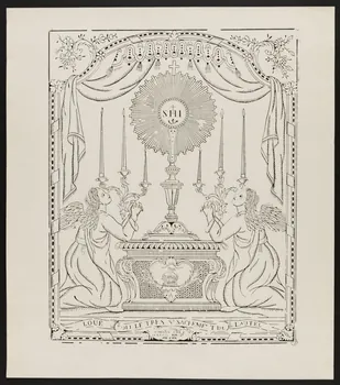 estampe LOUE SOIT LE TRES ST SACREMENT DE L'AUTEL 1960.11.5 Photo