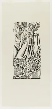 estampe La Vierge et l'Enfant Jésus aux rosaires Chartres 1772-1828 1960.11.7  Photo