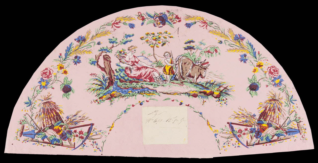 estampe Femme tenant une corne d'abondance et enfant guidant un boeuf 1960.112.19 Photo