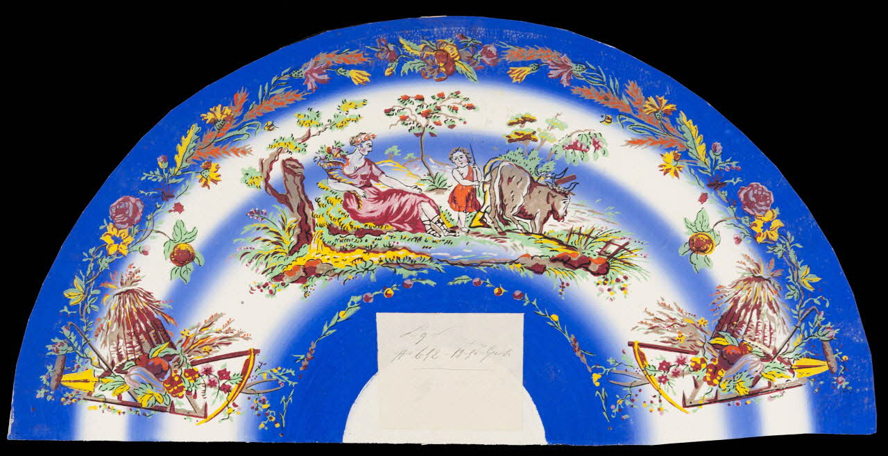 estampe Femme tenant une corne d'abondance et enfant guidant un boeuf 1960.112.20 Photo