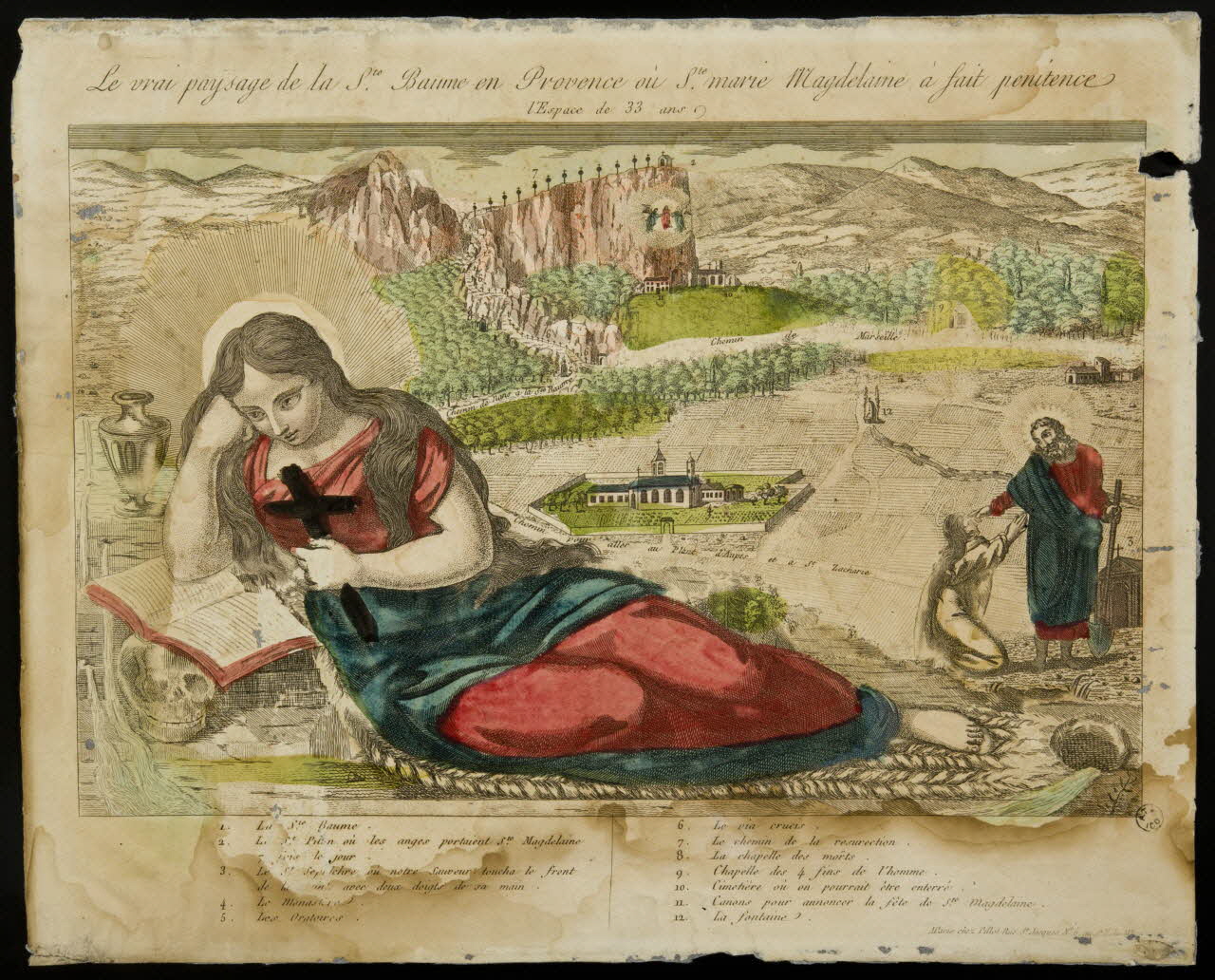 estampe Le vrai paysage de la Ste. Baume en Provence où Ste. marie Magdelaine à fait penitence 1960.114.1 Photo