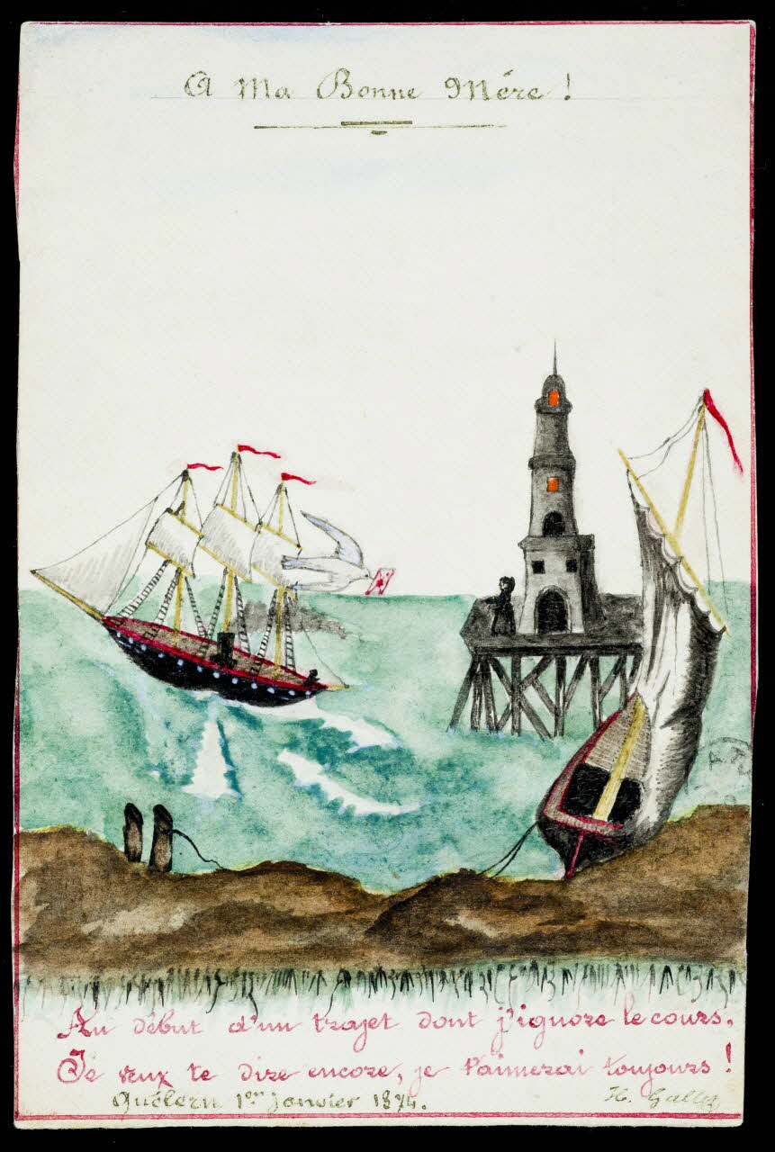 Gallet Hippolyte dessin A ma Bonne Mère! Bretagne 1874 1960.115.10 Photo (c) Mucem
