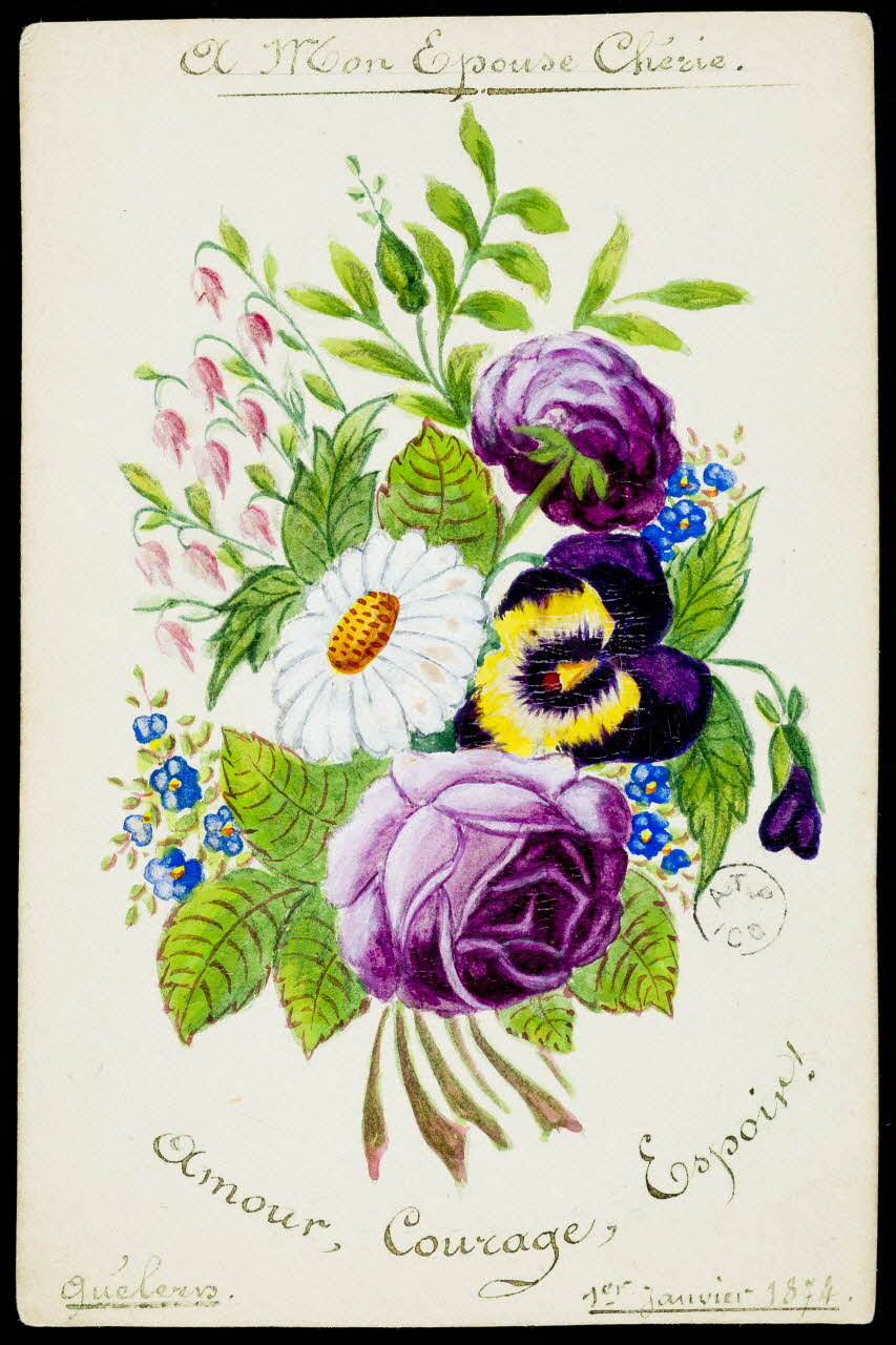 Gallet Hippolyte dessin A Mon Epouse Chérie. France 1874 1960.115.5 Photo