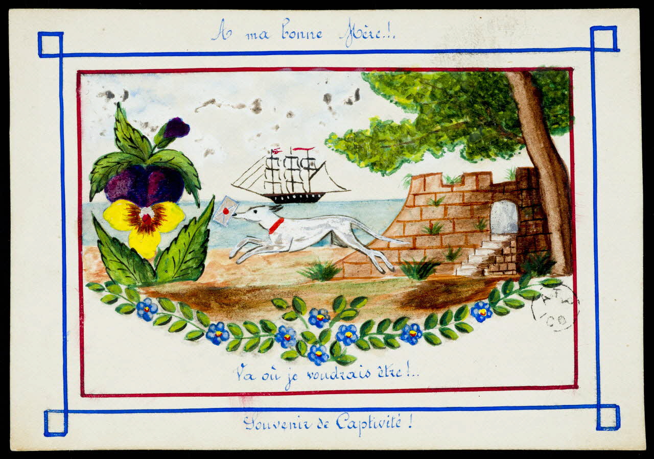 Gallet Hippolyte dessin Souvenir de captivité : va où je voudrais être Saint-Martin-de-Ré 1873 1960.115.7 Photo (c) Mucem