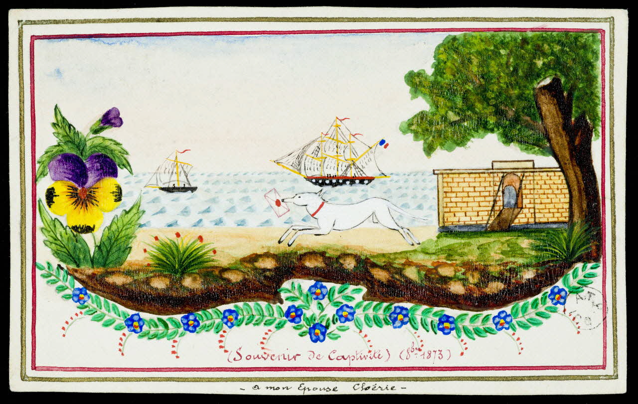 Gallet Hippolyte dessin Souvenir de captivité Saint-Martin-de-Ré 1873 1960.115.8 Photo