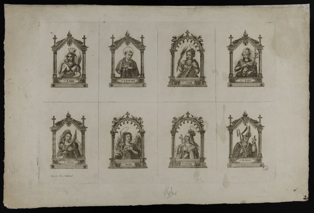 suite de figures (2x4) Saints 1960.136.12 Photo