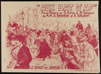 affiche LE DEPART DES JOYEUX 1960.147.67  Photo