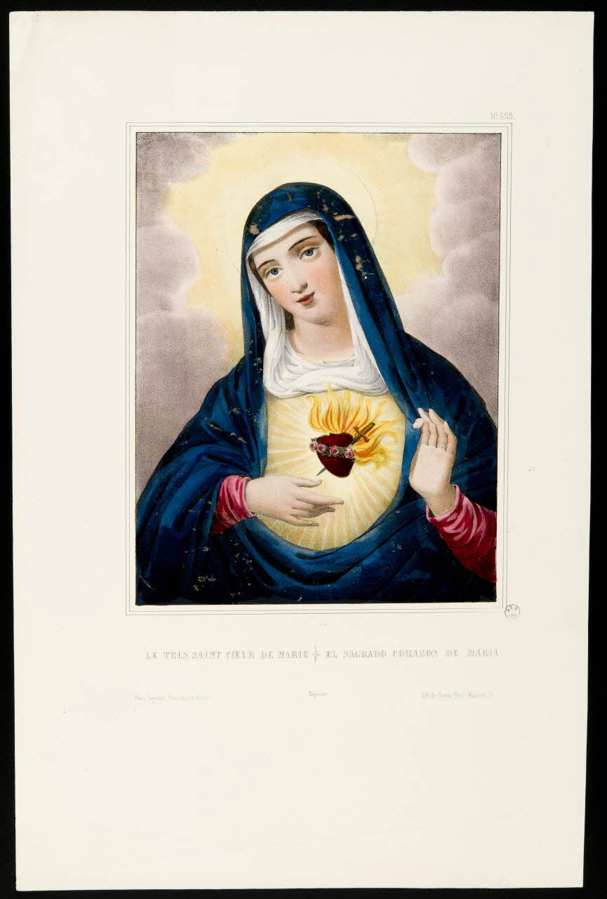 estampe LE TRES SAINT COEUR DE MARIE  EL SAGRADO CORAZON DE MARIA 1960.147.75 Photo