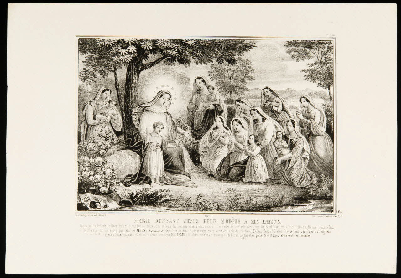 estampe MARIE DONNANT JESUS POUR MODELE A SES ENFANS. 1960.147.86 Photo