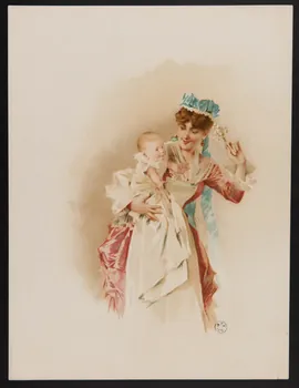 estampe Femme portant et jouant avec un bébé 1960.22.16 Photo