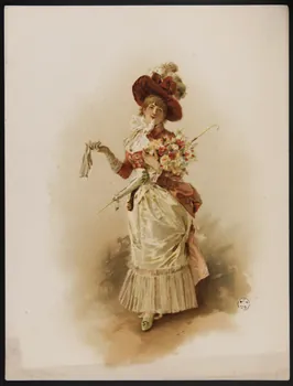 estampe Femme en robe 1870 ou 1880 1960.22.20 Photo