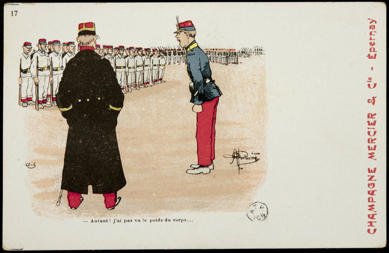 carte réclame - Autant ! j'ai pas vu le poids du corps... 1960.22.327 Photo