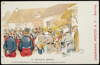 carte réclame LA MUSIQUE REPETE  - Si les andouilles faisaient d'la musique, pour sûr que tu serais chef d'orchestre. 1960.22.358 Photo