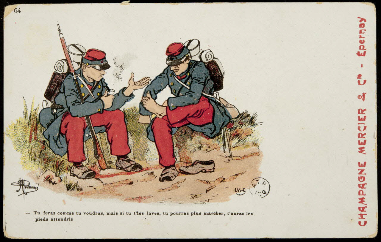 carte réclame - Tu feras comme tu voudras, mais si tu t'les laves, tu pourras plus marcher, t'auras les  pieds attendris 1960.22.368 Photo