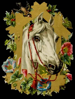 estampe Tête de cheval dans un cadre végétal 1960.22.372.624 Photo