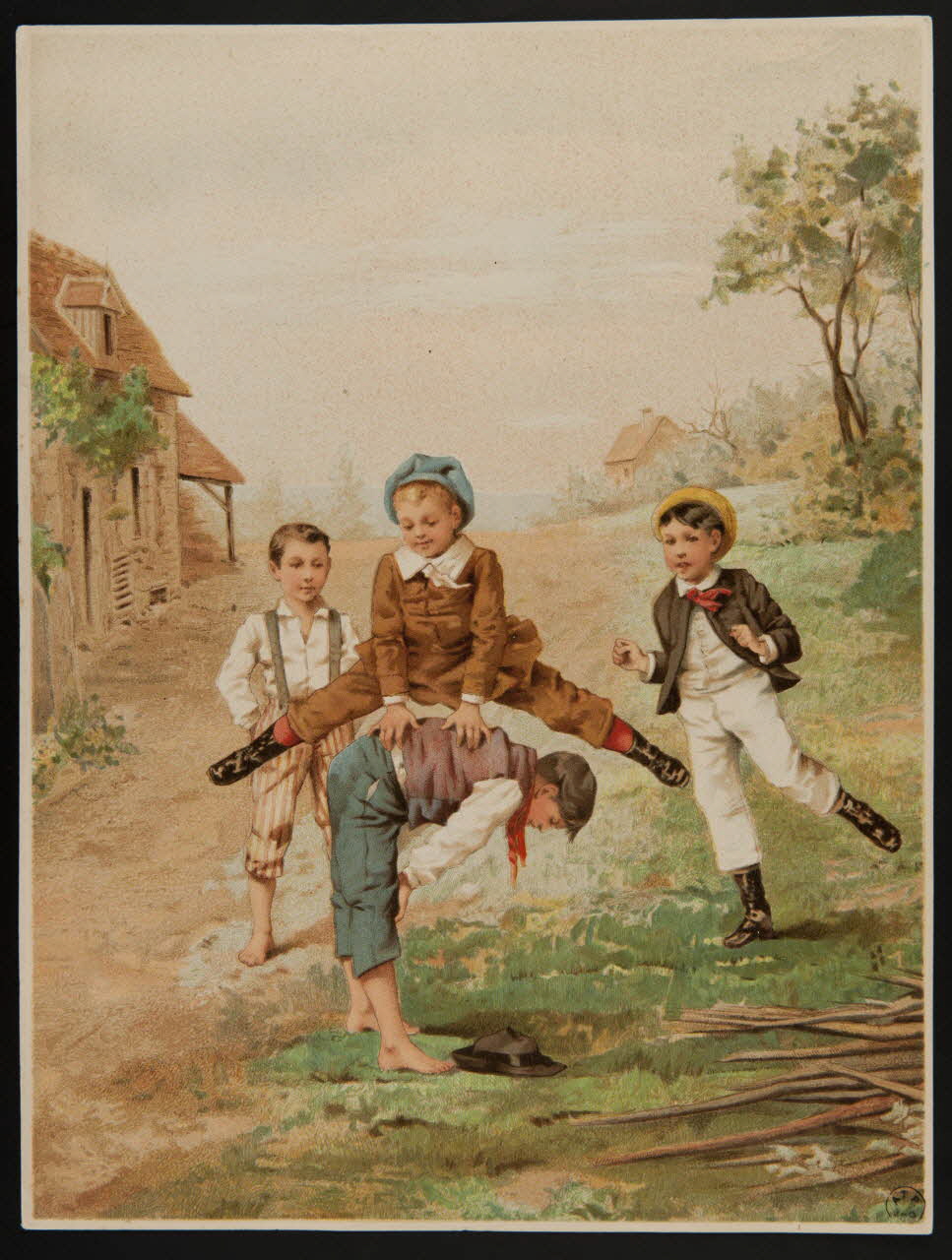 estampe Des enfants jouent à saute-mouton 1960.22.89 Photo