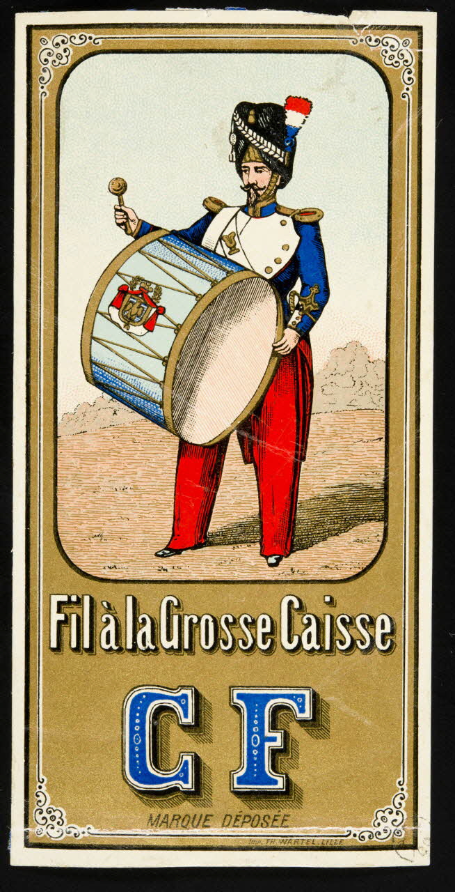 étiquette publicitaire Fil à la Grosse Caisse 1960.66.173 Photo