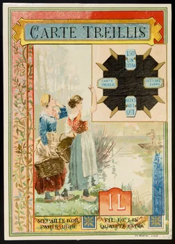 Th. Wartel étiquette publicitaire CARTE TREILLIS Lille 1889 1960.66.180 Photo